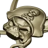 Pirate Skull with Parrot - STL 3D Model for CNC