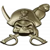 Pirate Skull with Parrot - STL 3D Model for CNC