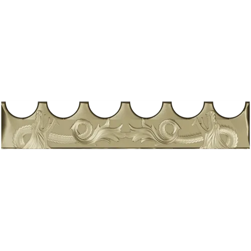 Mermaid Frieze STL - High-Relief Decorative Panel for CNC