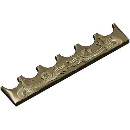 Mermaid Frieze STL - High-Relief Decorative Panel for CNC