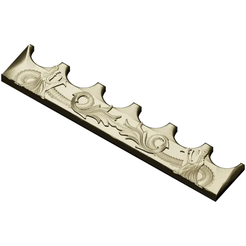 Mermaid Frieze STL - High-Relief Decorative Panel for CNC