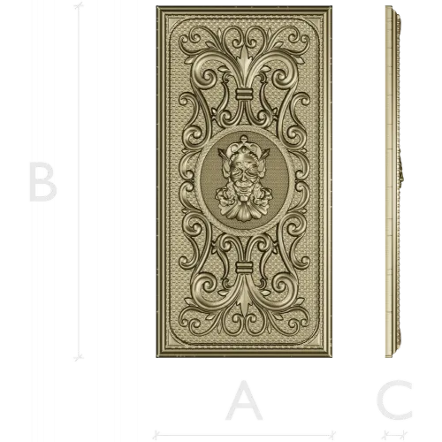 Demonic Medallion Relief Panel - STL 3D model for CNC