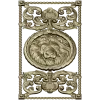 Lion Medallion Decorative Panel - STL 3D Model for CNC