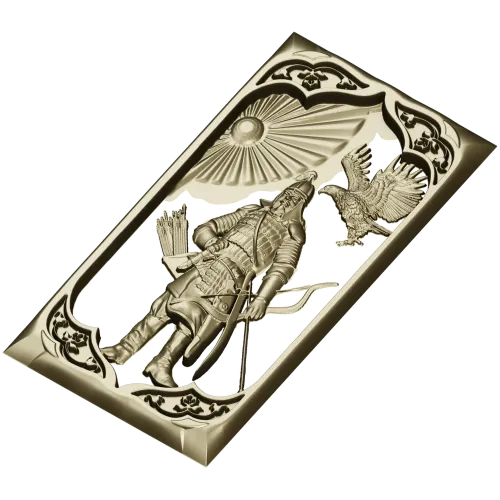 3D панно "Воин и Орёл" - STL для ЧПУ