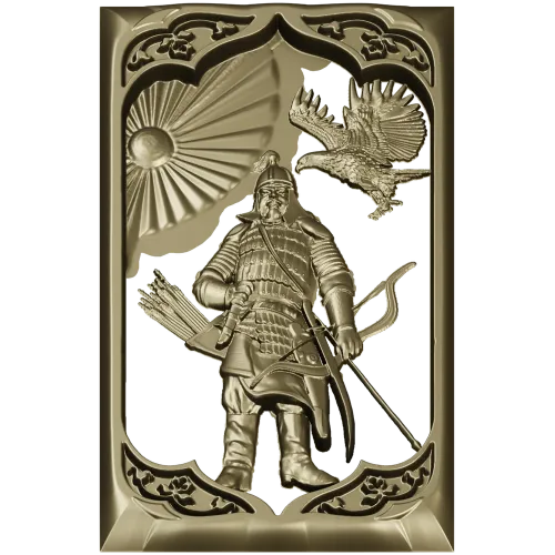 3D панно "Воин и Орёл" - STL для ЧПУ