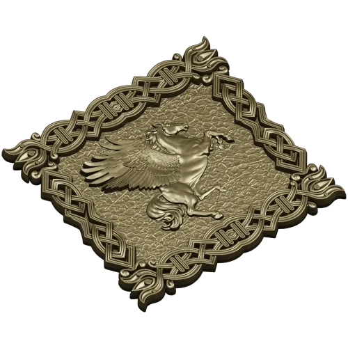 Барельеф "Парящий Пегас" - 3D модель STL для ЧПУ
