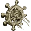 Skull at the Helm - 3D STL model for CNC carving