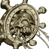 Skull at the Helm - 3D STL model for CNC carving