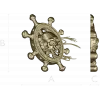 Skull at the Helm - 3D STL model for CNC carving