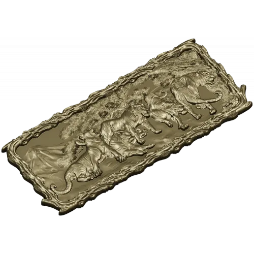 Панно "Стражи горы" - 3D модель STL для ЧПУ