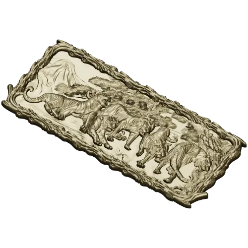 Панно "Стражи горы" - 3D модель STL для ЧПУ
