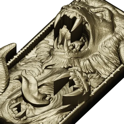 Барельеф "Двуглавый Рык" - 3D модель STL для ЧПУ