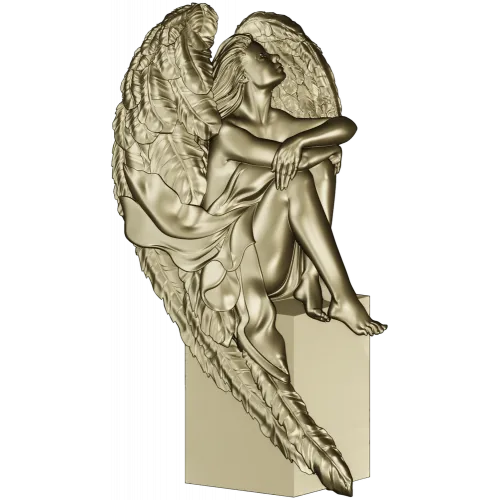 Ангел в раздумьях - 3D модель STL для ЧПУ