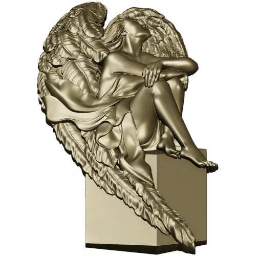 Ангел в раздумьях - 3D модель STL для ЧПУ