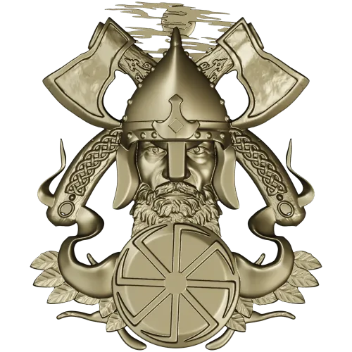 Славянский воин-щитодержатель - 3D модель STL для ЧПУ