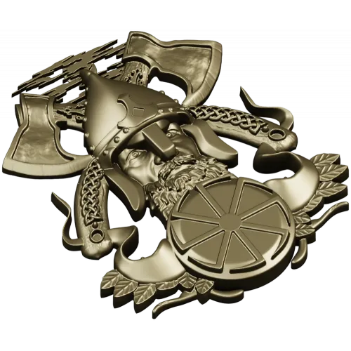 Славянский воин-щитодержатель - 3D модель STL для ЧПУ