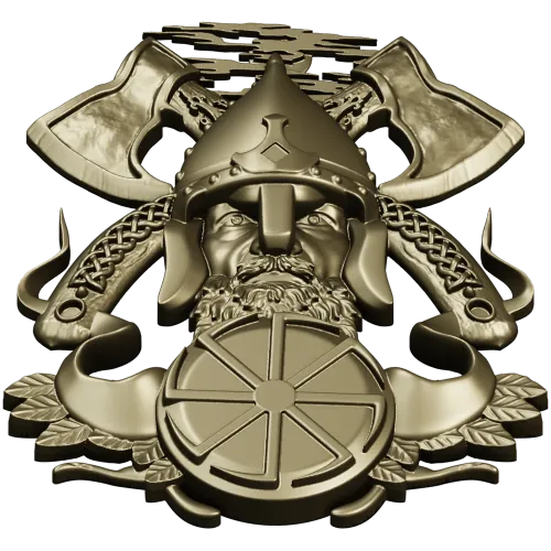 Славянский воин-щитодержатель - 3D модель STL для ЧПУ