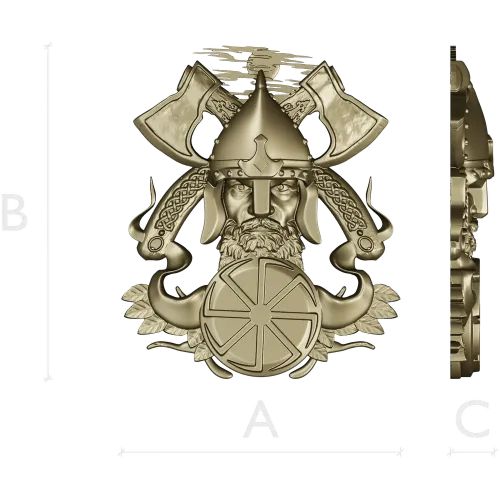 Славянский воин-щитодержатель - 3D модель STL для ЧПУ