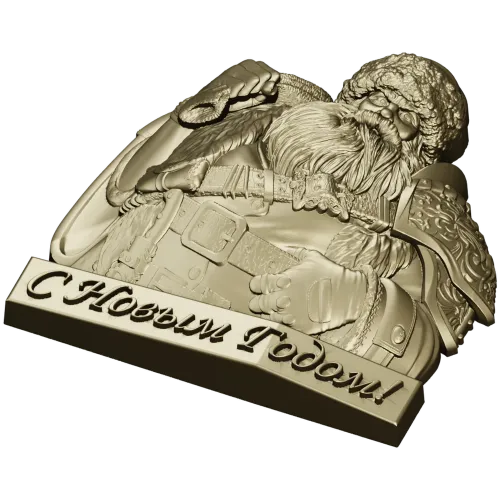 Дед Мороз в рельефе - STL модель для ЧПУ