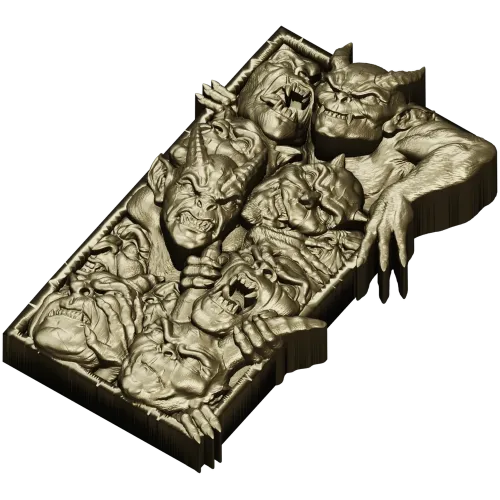 Панно "Ликование демонов" - 3D модель STL для ЧПУ