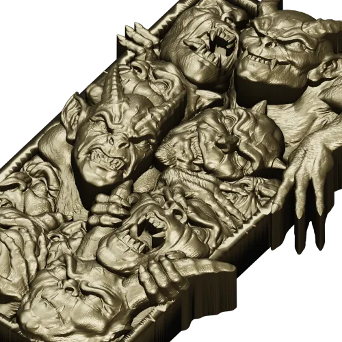 Панно "Ликование демонов" - 3D модель STL для ЧПУ