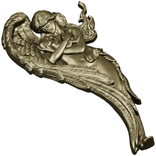 Angel holding baby - high-relief STL for CNC