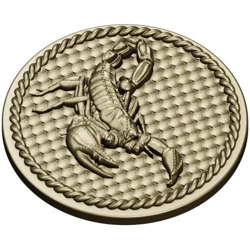 Scorpio medallion 3D model (STL) for CNC routing