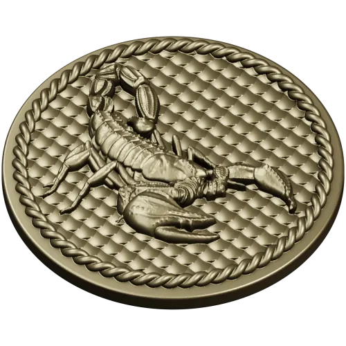 Scorpio medallion 3D model (STL) for CNC routing