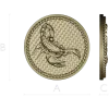 Scorpio medallion 3D model (STL) for CNC routing