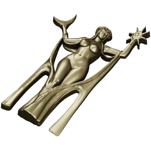 Богиня Света и Луны - 3D модель STL для ЧПУ