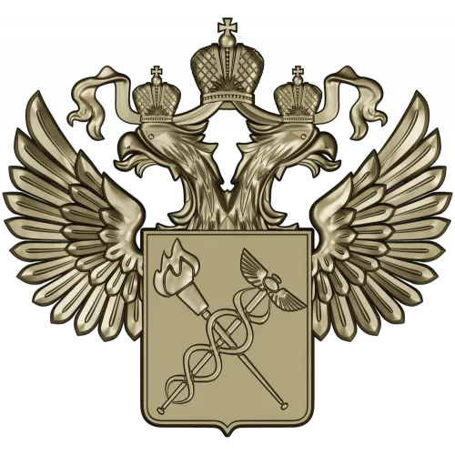 Двуглавый орёл с медицинским щитом - STL барельеф для ЧПУ