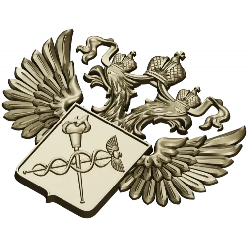 Двуглавый орёл с медицинским щитом - STL барельеф для ЧПУ