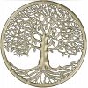Tree of Life Round Medallion - STL 3D Model for CNC