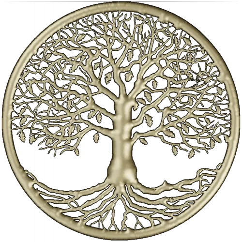Tree of Life Round Medallion - STL 3D Model for CNC
