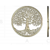 Tree of Life Round Medallion - STL 3D Model for CNC