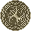Celtic Tree of Life round medallion STL for CNC