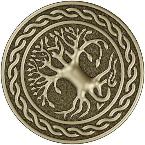 Celtic Tree of Life round medallion STL for CNC