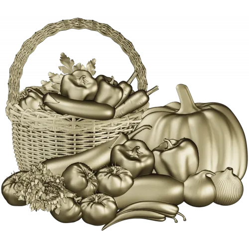 Корзина с овощами - 3D модель STL для ЧПУ фрезера