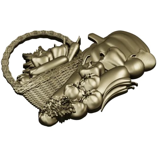 Корзина с овощами - 3D модель STL для ЧПУ фрезера