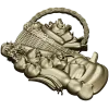 Корзина с овощами - 3D модель STL для ЧПУ фрезера