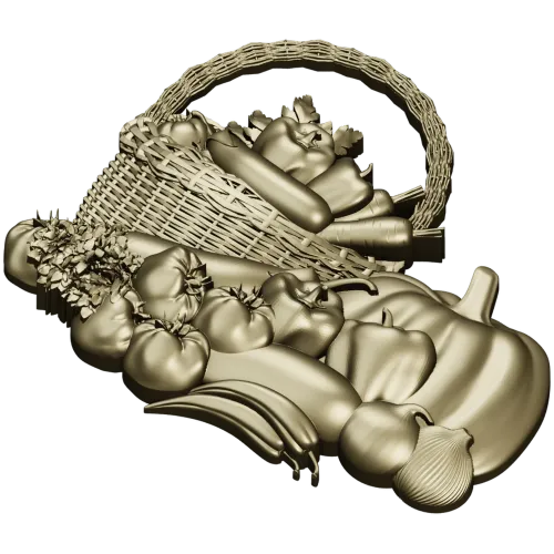 Корзина с овощами - 3D модель STL для ЧПУ фрезера