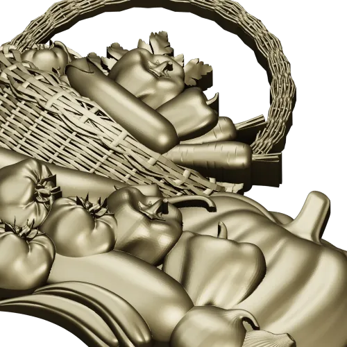 Корзина с овощами - 3D модель STL для ЧПУ фрезера