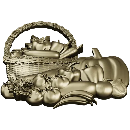 Корзина с овощами - 3D модель STL для ЧПУ фрезера