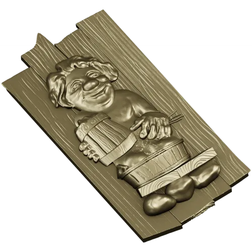 Банный балагур - 3D модель STL для ЧПУ (панно)