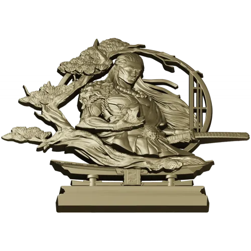 Воин Сакуры - 3D модель STL для ЧПУ