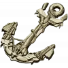 Sea Anchor with Moth - high-relief STL 3D model for CNC