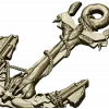Sea Anchor with Moth - high-relief STL 3D model for CNC