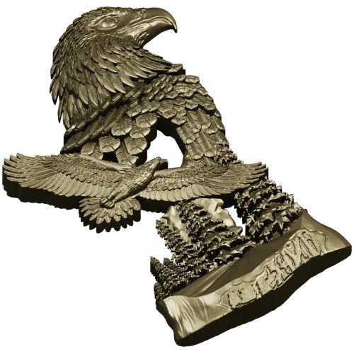 STL модель Орел-страж - рельеф для ЧПУ, 3D модель stl