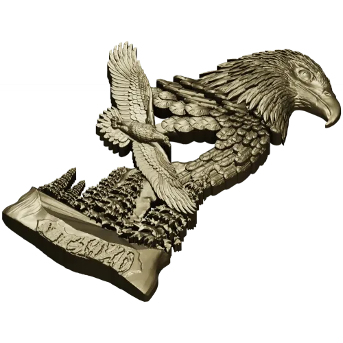 STL модель Орел-страж - рельеф для ЧПУ, 3D модель stl