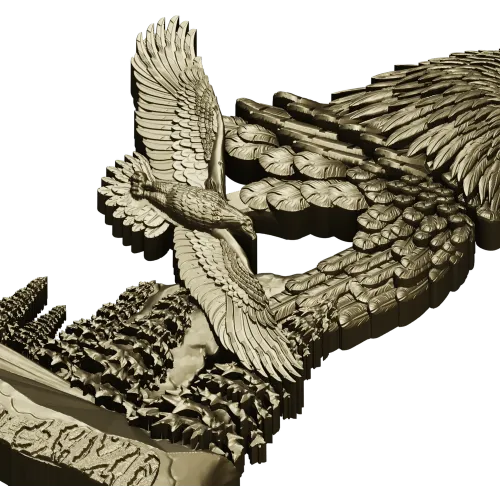 STL модель Орел-страж - рельеф для ЧПУ, 3D модель stl